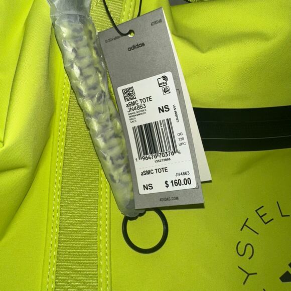 Stella McCarthy, Adidas Logo Tote Bag neon, electric Green, Gym, Tote - Picture 5 of 5